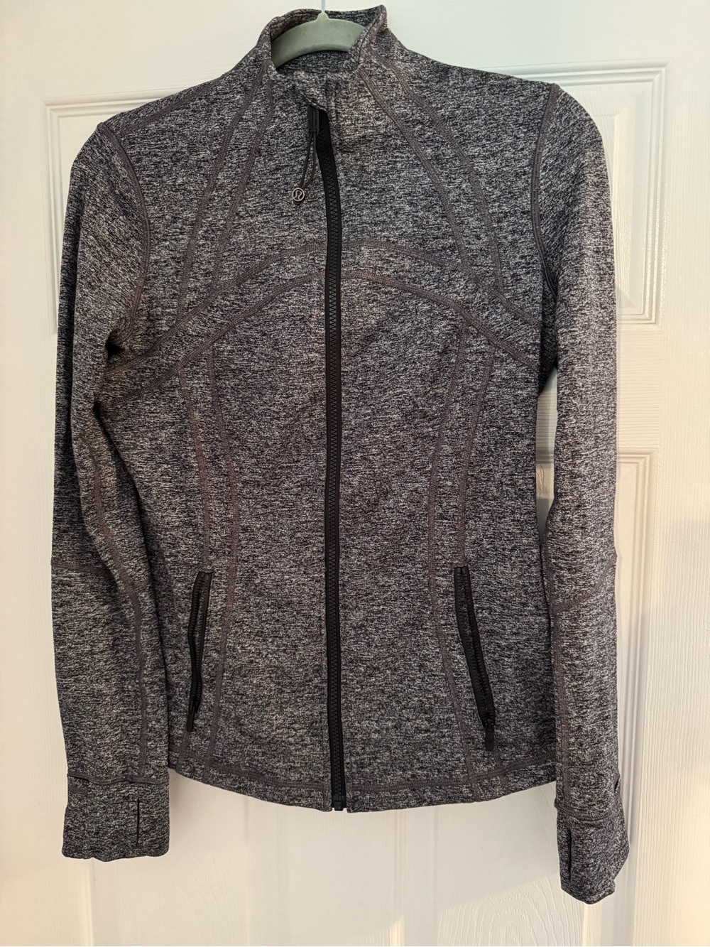 lululemon athletica Heathered Gray Full-Zip Utility Jacket